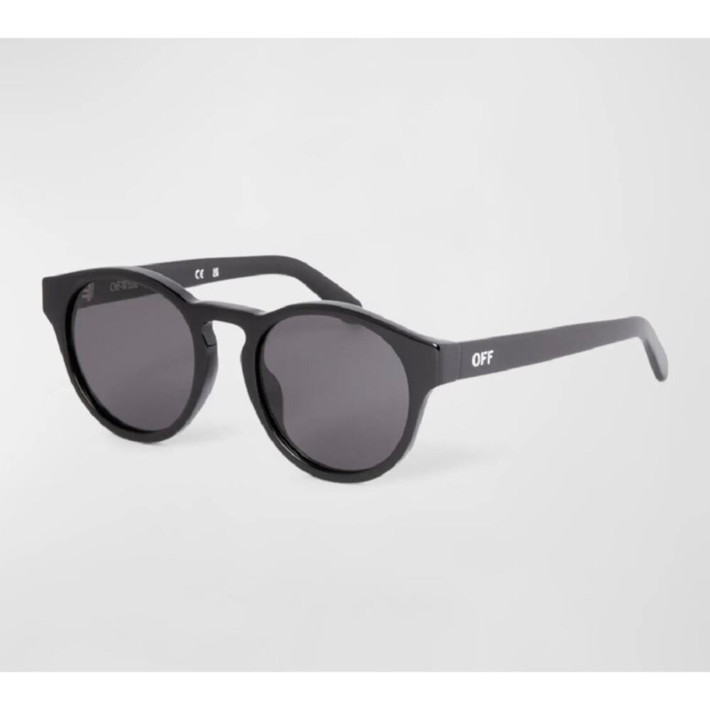 Off-White Oakland Round Sunglasses*Black*NEW with Case, Cloth, book